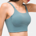 2021 new shockproof simple double shoulder strap adjustable large size ladies sexy sports bra